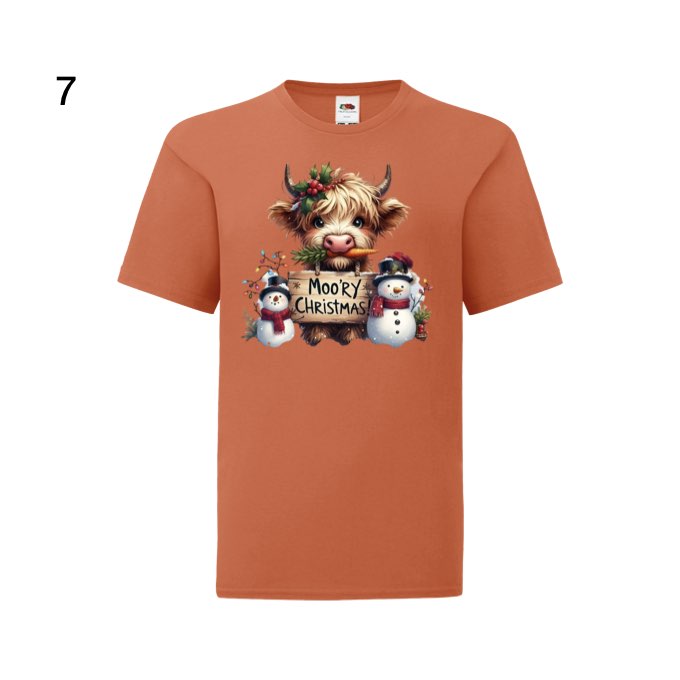 Kids - Christmas Highland Cows with Sayings - Images x9