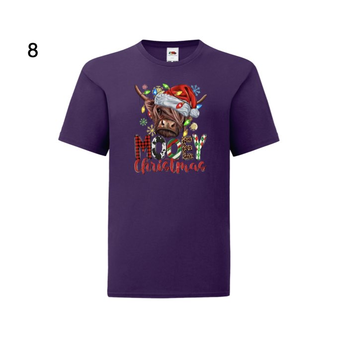 Kids - Christmas Highland Cows with Sayings - Images x9