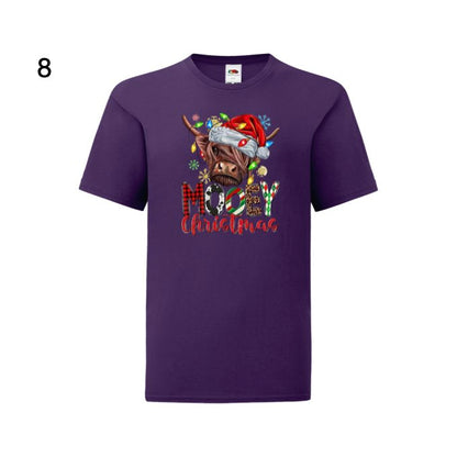 Kids - Christmas Highland Cows with Sayings - Images x9