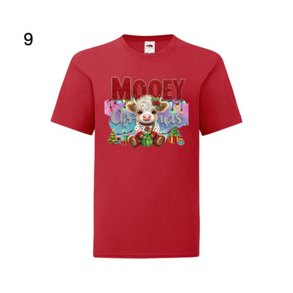 Kids - Christmas Highland Cows with Sayings - Images x9