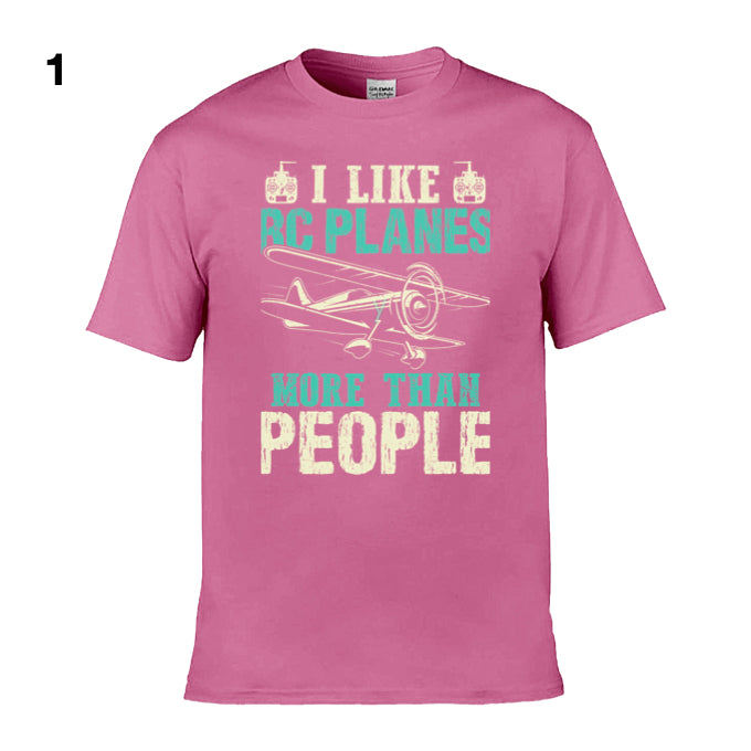 Mens T-Shirt (Gildan Softstyle 64000) - 11 Colours to choose from with 'I like RC planes more than people')