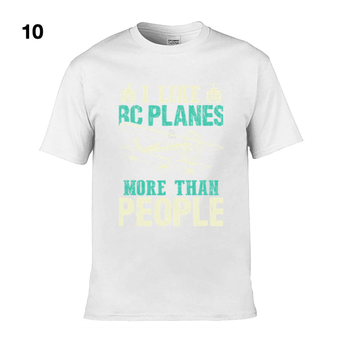 Mens T-Shirt (Gildan Softstyle 64000) - 11 Colours to choose from with 'I like RC planes more than people')