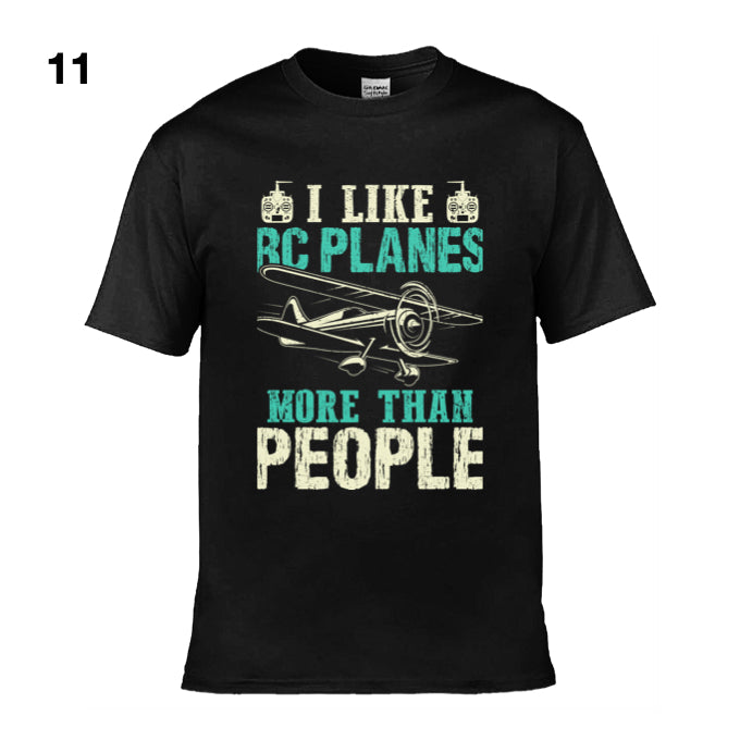 Mens T-Shirt (Gildan Softstyle 64000) - 11 Colours to choose from with 'I like RC planes more than people')