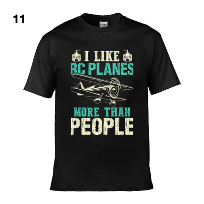 Mens T-Shirt (Gildan Softstyle 64000) - 11 Colours to choose from with 'I like RC planes more than people')