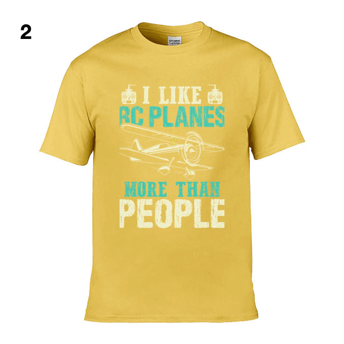 Mens T-Shirt (Gildan Softstyle 64000) - 11 Colours to choose from with 'I like RC planes more than people')
