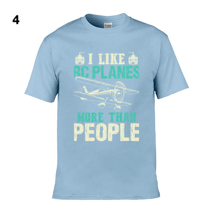 Mens T-Shirt (Gildan Softstyle 64000) - 11 Colours to choose from with 'I like RC planes more than people')