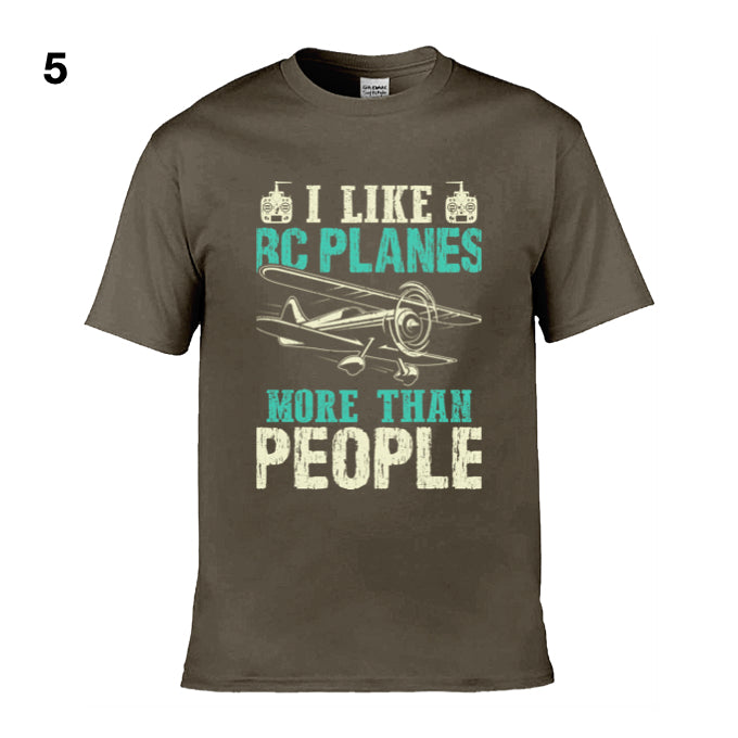 Mens T-Shirt (Gildan Softstyle 64000) - 11 Colours to choose from with 'I like RC planes more than people')