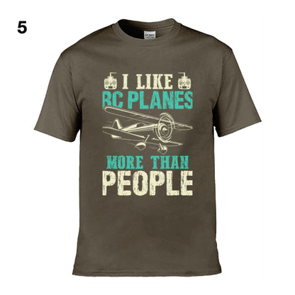 Mens T-Shirt (Gildan Softstyle 64000) - 11 Colours to choose from with 'I like RC planes more than people')