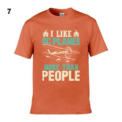 Mens T-Shirt (Gildan Softstyle 64000) - 11 Colours to choose from with 'I like RC planes more than people')