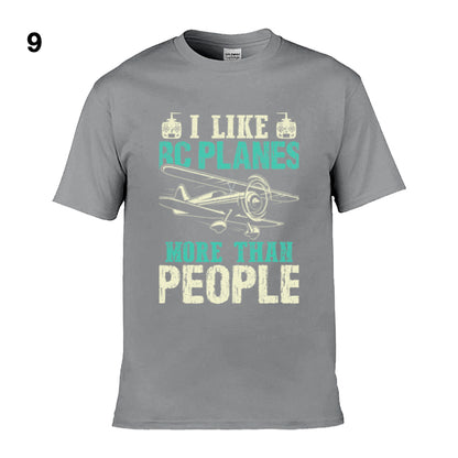 Mens T-Shirt (Gildan Softstyle 64000) - 11 Colours to choose from with 'I like RC planes more than people')