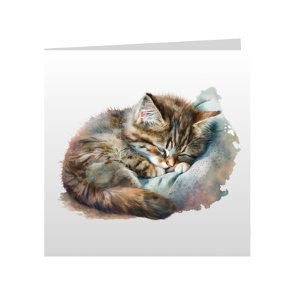 Square Greeting Cards - Cute Kittens