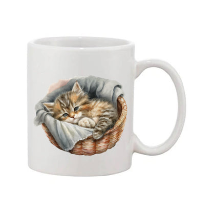 Mug - 11oz - Kitten in a basket