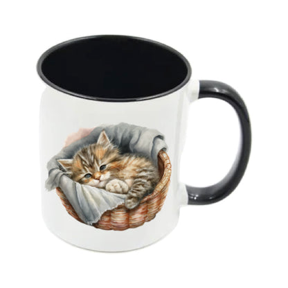 Mug - 11oz - Kitten in a basket