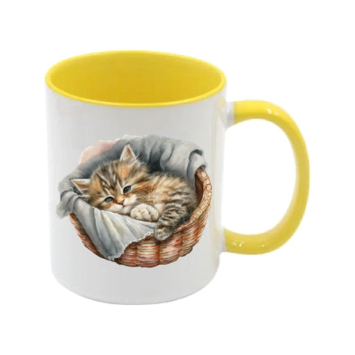 Mug - 11oz - Kitten in a basket