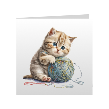 Square Greeting Cards - Cute Kittens