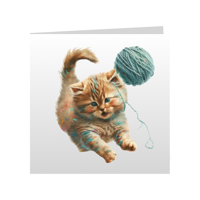 Square Greeting Cards - Cute Kittens