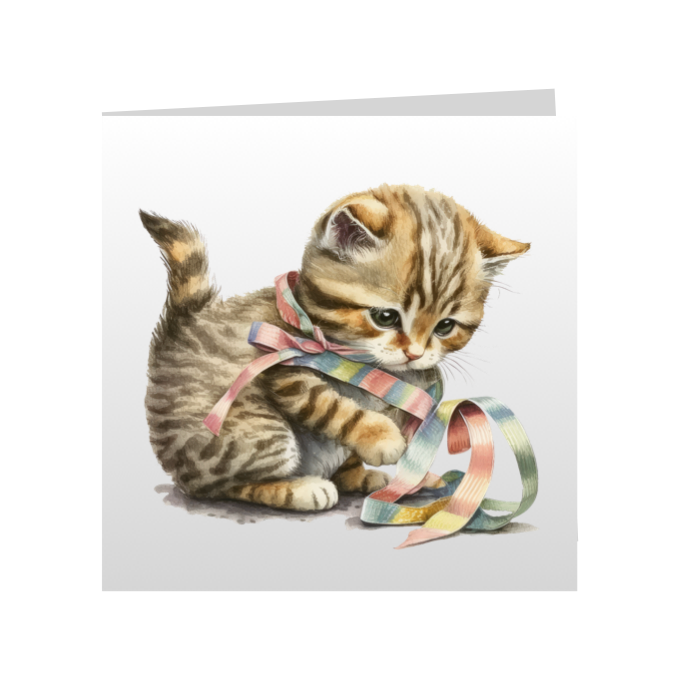 Square Greeting Cards - Cute Kittens