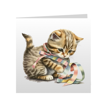 Square Greeting Cards - Cute Kittens