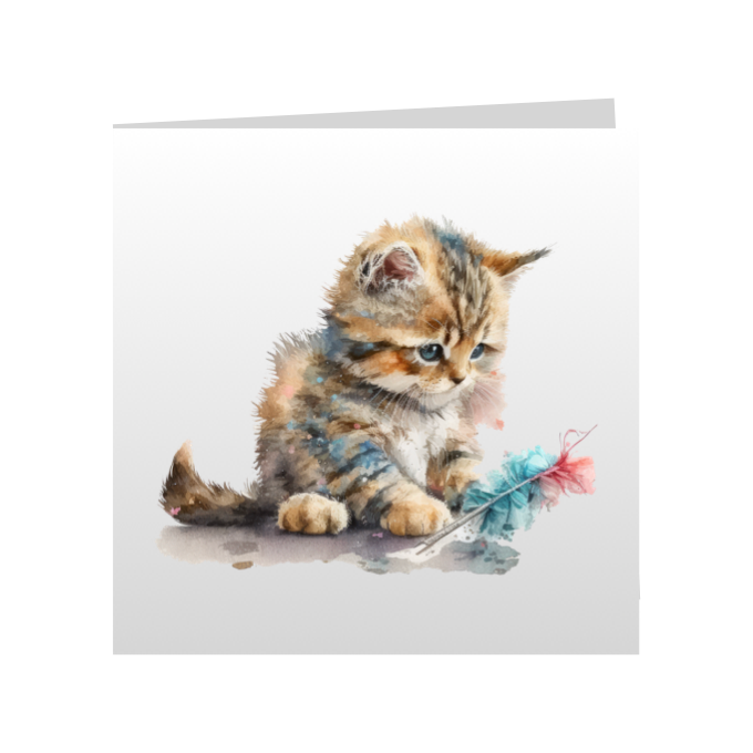 Square Greeting Cards - Cute Kittens