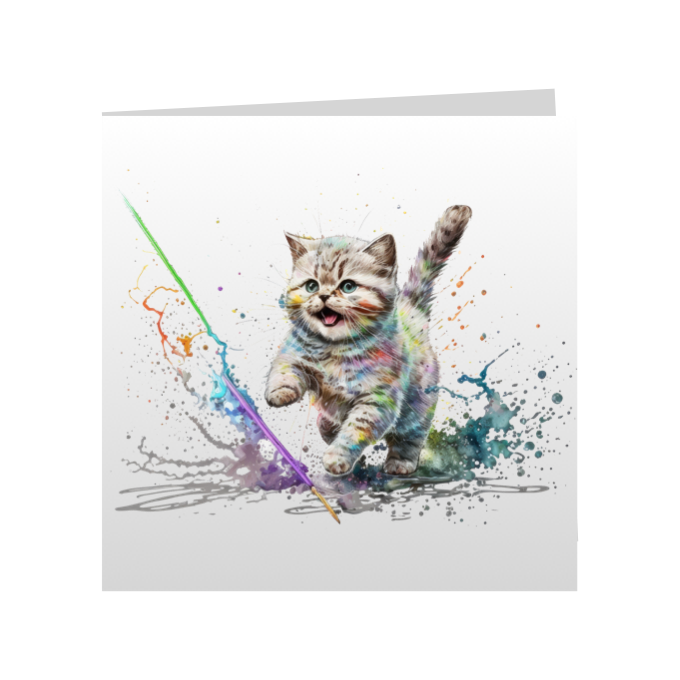 Square Greeting Cards - Cute Kittens