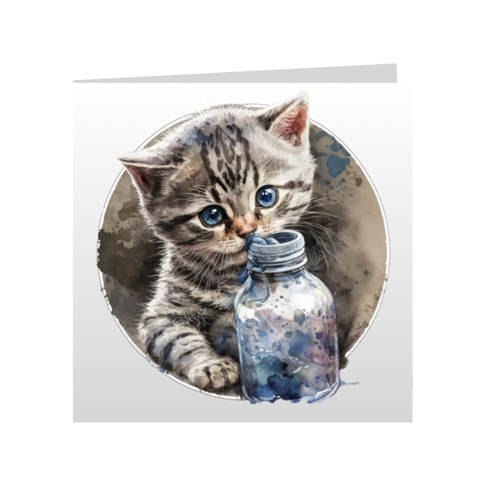 Square Greeting Cards - Cute Kittens