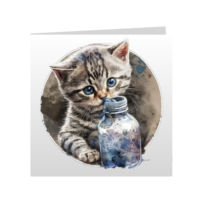 Square Greeting Cards - Cute Kittens