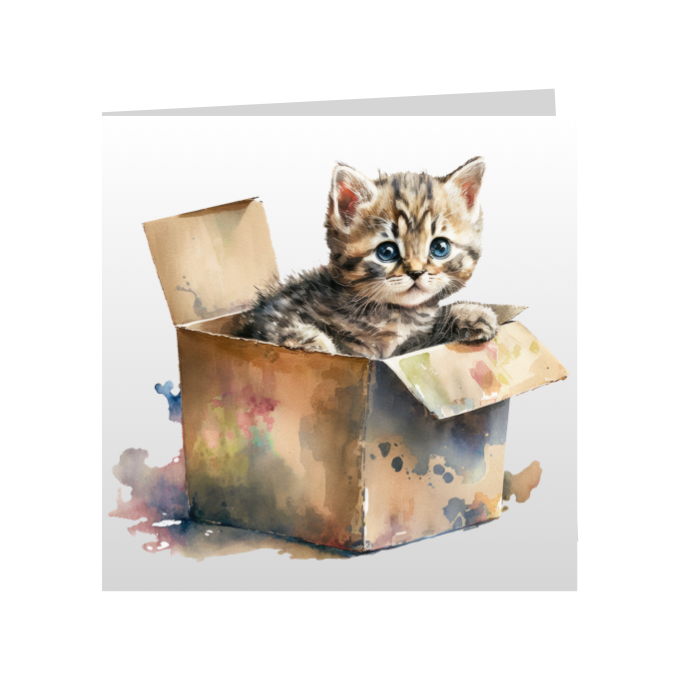 Square Greeting Cards - Cute Kittens