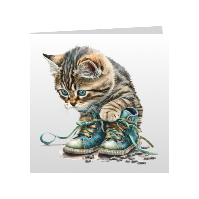 Square Greeting Cards - Cute Kittens