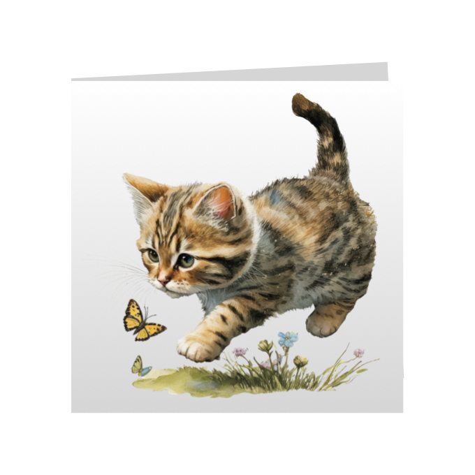 Square Greeting Cards - Cute Kittens