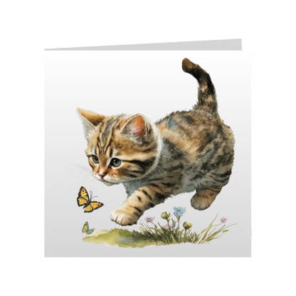 Square Greeting Cards - Cute Kittens
