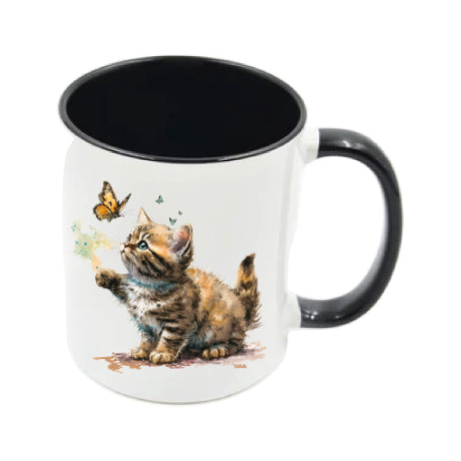 Mug - 11oz - Kitten with a butterfly 2