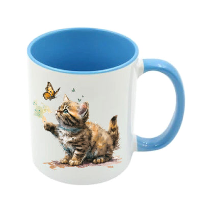 Mug - 11oz - Kitten with a butterfly 2