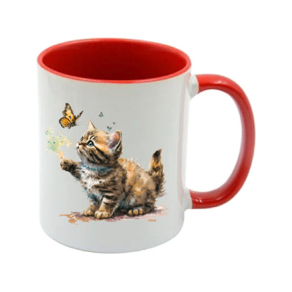 Mug - 11oz - Kitten with a butterfly 2