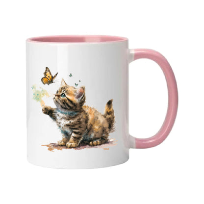 Mug - 11oz - Kitten with a butterfly 2