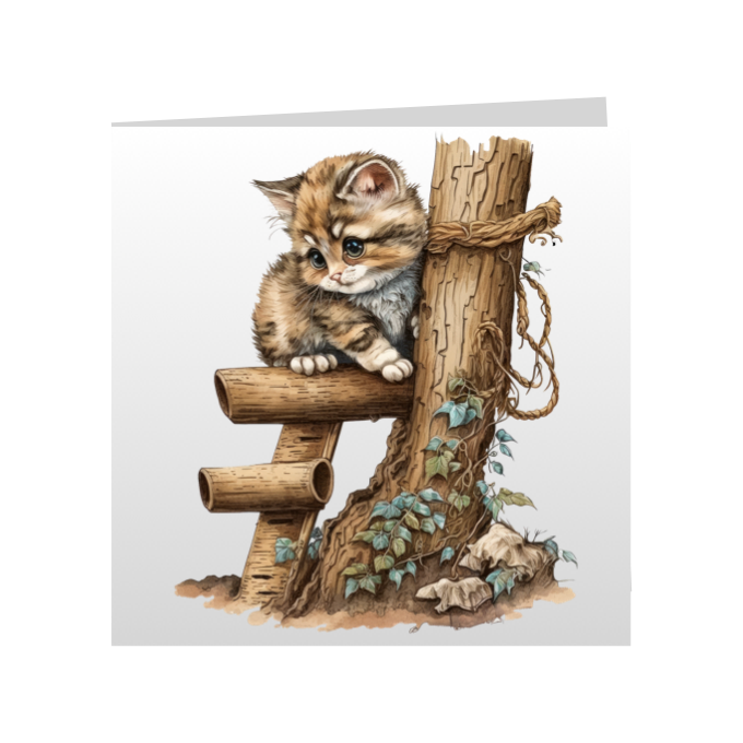 Square Greeting Cards - Cute Kittens