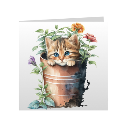 Square Greeting Cards - Cute Kittens