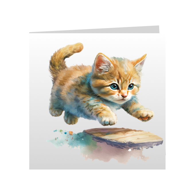Square Greeting Cards - Cute Kittens