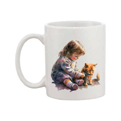 Mug - 11oz - Kitten and child