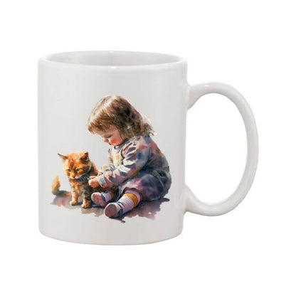 Mug - 11oz - Kitten and child