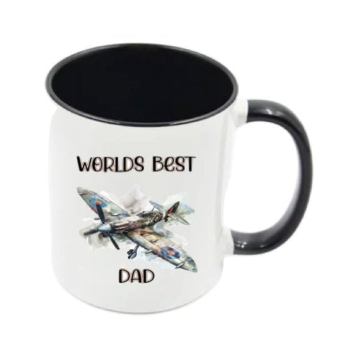 Mug - 11oz - Worlds Best Dad/Daddy/Grandad/Grandpa/Hero with Planes