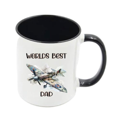 Mug - 11oz - Worlds Best Dad/Daddy/Grandad/Grandpa/Hero with Planes