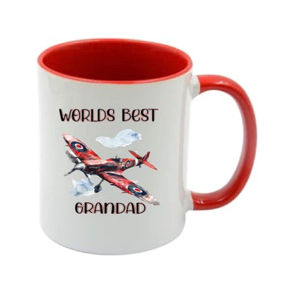Mug - 11oz - Worlds Best Dad/Daddy/Grandad/Grandpa/Hero with Planes
