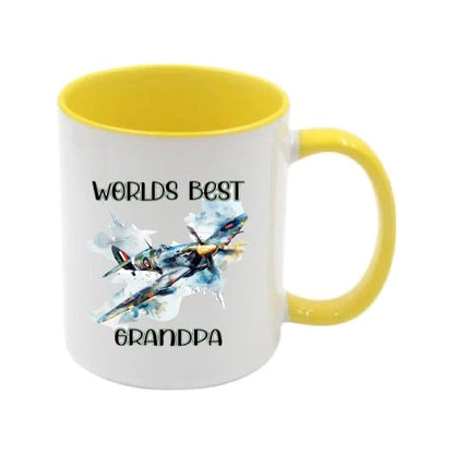 Mug - 11oz - Worlds Best Dad/Daddy/Grandad/Grandpa/Hero with Planes