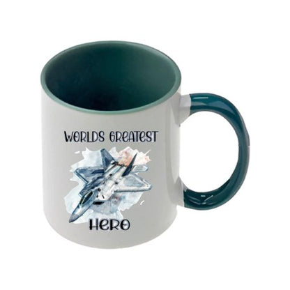 Mug - 11oz - Worlds Best Dad/Daddy/Grandad/Grandpa/Hero with Planes