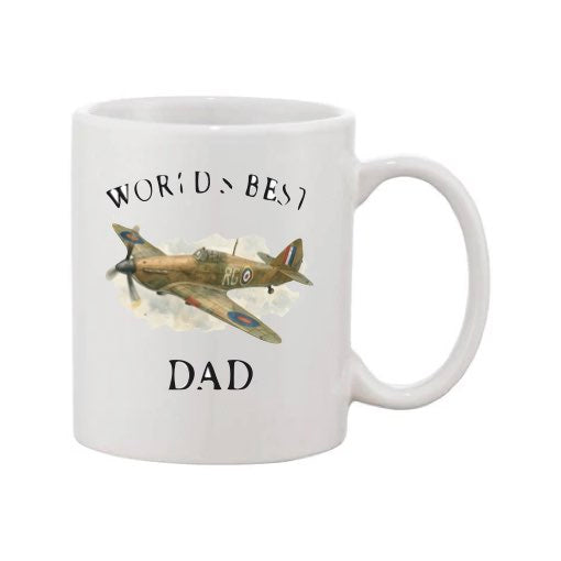 Mug - 11oz - Worlds Best Dad/Daddy/Grandad/Grandpa/Hero with Planes