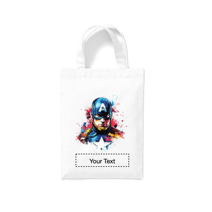 Small White Cotton Tote Bags 2.5ltr - Marvel Characters