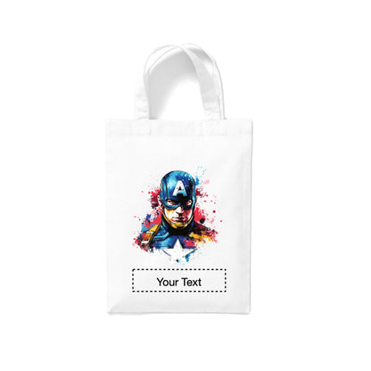 Small White Cotton Tote Bags 2.5ltr - Marvel Characters