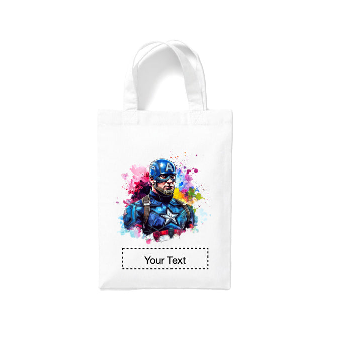 Small White Cotton Tote Bags 2.5ltr - Marvel Characters
