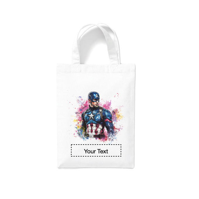 Small White Cotton Tote Bags 2.5ltr - Marvel Characters