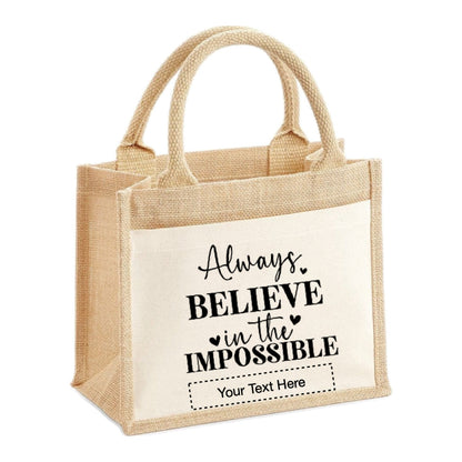 Jute Tote Bags - Mental Health Sayings